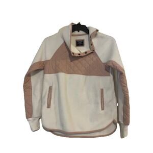 Abercrombie & Fitch Quilted Sherpa Oversized Boxy Pullover Fleece Sweatshirt XS